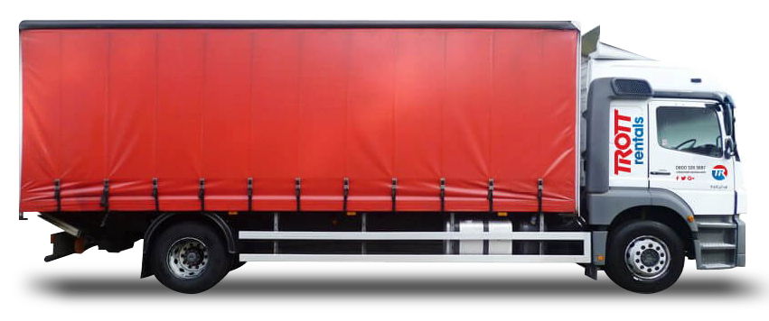 18 ton bo curtain taillift lorry, Trott branded