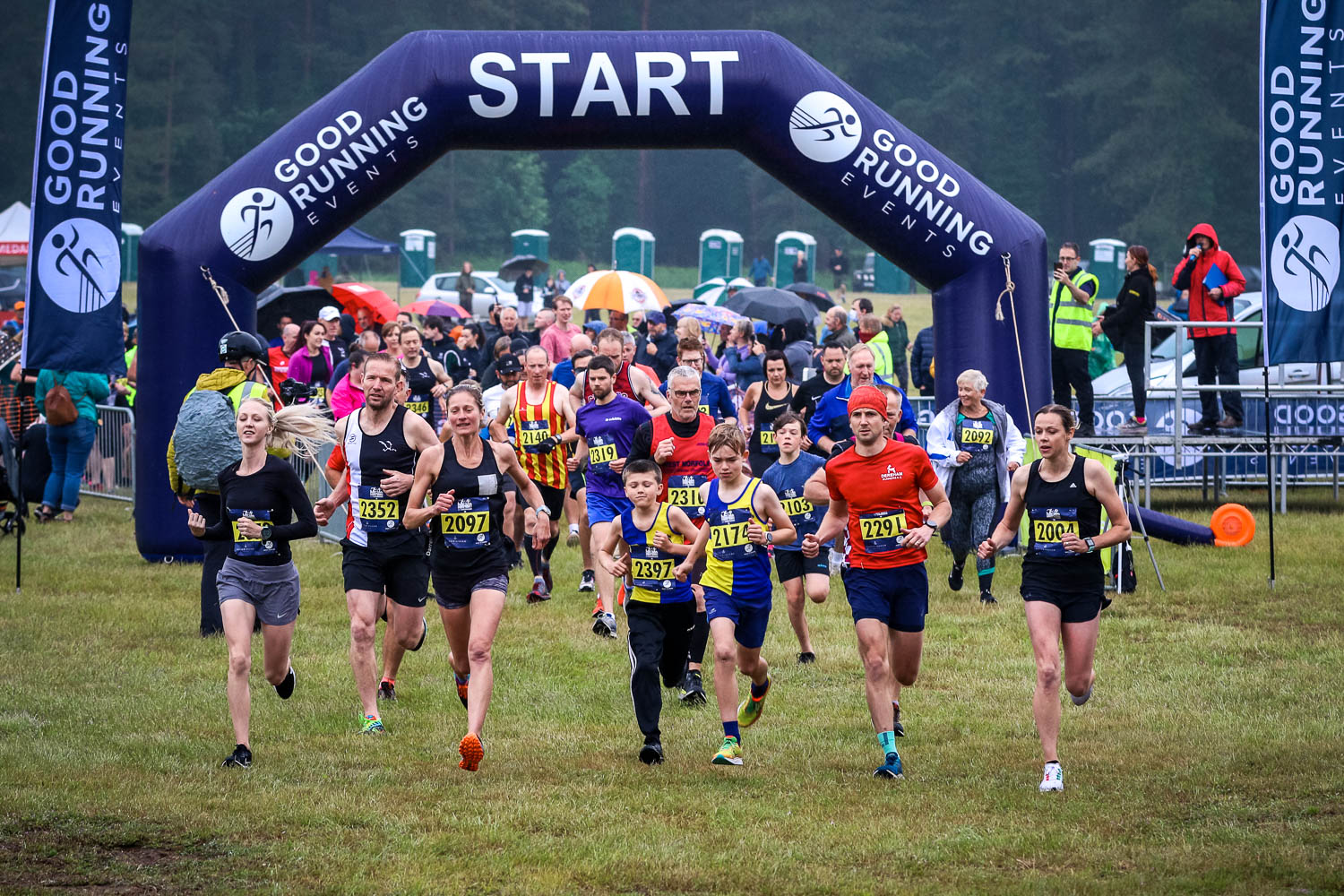 People running at Sandringham palace